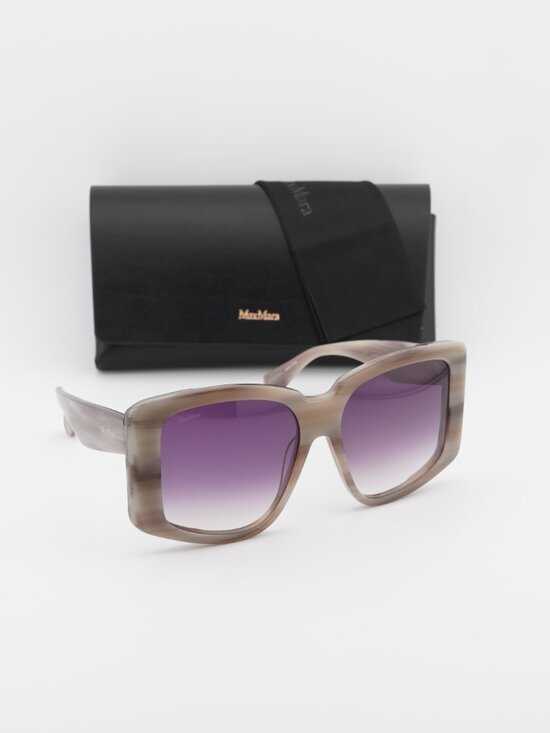 Max Mara GLIMPSE6 MM0098 60Z Butterfly Sunglasses - Beige / Violet main image 10